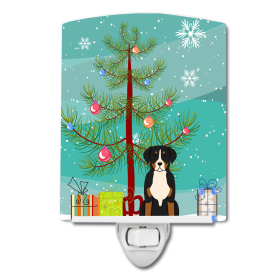 Christmas Tree and Dog Ceramic Night Light (Color: Greater Swiss Mountain Dog, size: 4 x 6)