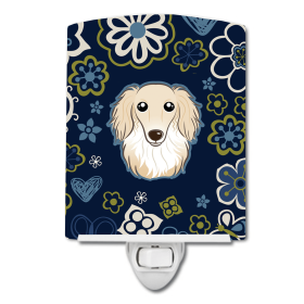 B Styles Ceramic Night Light (Color: Dachshund - Longhair - Creme, size: 4 x 6)