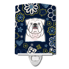 B Styles Ceramic Night Light (Color: English Bulldog - White, size: 4 x 6)