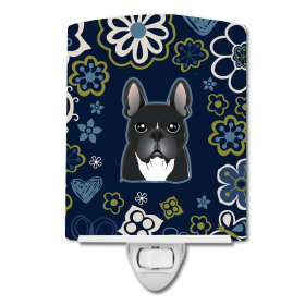 B Styles Ceramic Night Light (Color: French Bulldog - Black, size: 4 x 6)