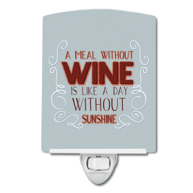 A Styles Ceramic Night Light (Color: A Meal Without Wine, size: 4 x 6)