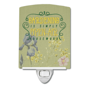 G Styles Ceramic Night Light (Color: Gardening Open Air Housework, size: 4 x 6)