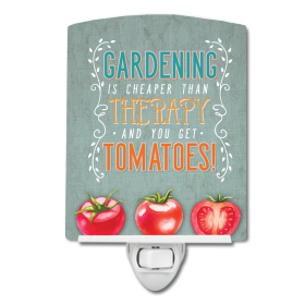 G Styles Ceramic Night Light (Color: Gardening Therapy and Tomatoes, size: 4 x 6)
