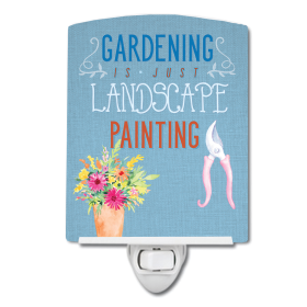 G Styles Ceramic Night Light (Color: Gardening is Landscape Painting, size: 4 x 6)