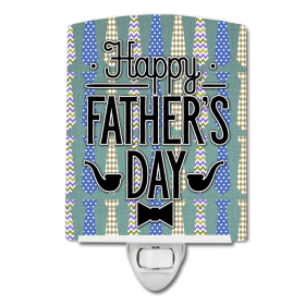 H Styles Ceramic Night Light (Color: Happy Father's Day Neckties, size: 4 x 6)