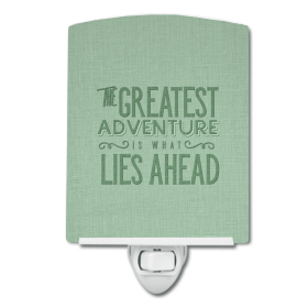G Styles Ceramic Night Light (Color: Greatest Adventure Lies Ahead, size: 4 x 6)