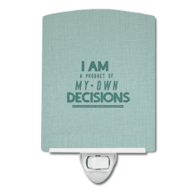 P Styles Ceramic Night Light (Color: Product of My Own Decisions, size: 4 x 6)