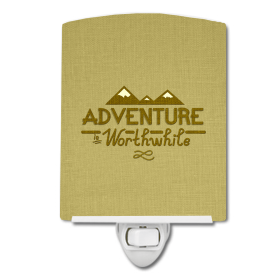 A Styles Ceramic Night Light (Color: Adventure is Worthwhile, size: 4 x 6)