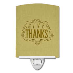 G Styles Ceramic Night Light (Color: Give Thanks, size: 4 x 6)
