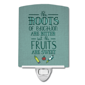 E Styles Ceramic Night Light (Color: Education Fruits are Sweet Ter, size: 4 x 6)