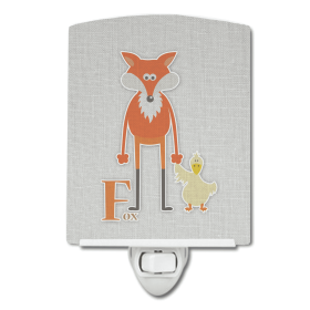 A Styles Ceramic Night Light (Color: Foxes, size: 4 x 6)