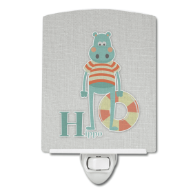 A Styles Ceramic Night Light (Color: Hippopotamus, size: 4 x 6)