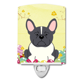 E Styles Ceramic Night Light (Color: French Bulldog - Black and White, size: 4 x 6)