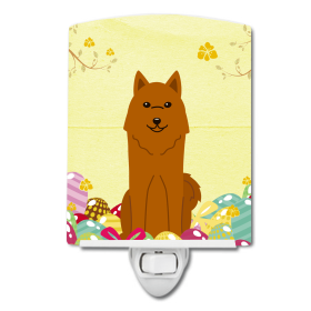 E Styles Ceramic Night Light (Color: Karelian Bear Dog, size: 4 x 6)