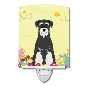 E Styles Ceramic Night Light (Color: Schnauzer - Standard - Salt and Pepper, size: 4 x 6)