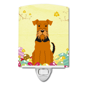 E Styles Ceramic Night Light (Color: Airedale Terrier, size: 4 x 6)