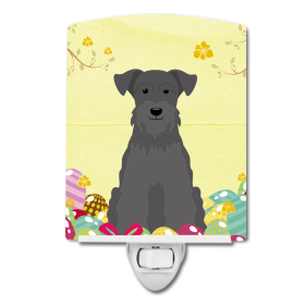 E Styles Ceramic Night Light (Color: Schnauzer - Miniature - Black, size: 4 x 6)