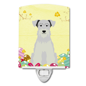 E Styles Ceramic Night Light (Color: Schnauzer - Miniature - White, size: 4 x 6)