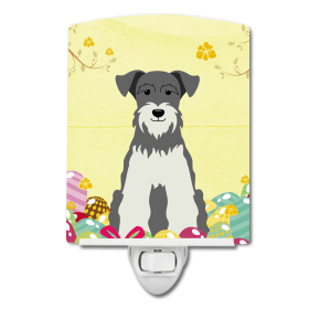 E Styles Ceramic Night Light (Color: Schnauzer - Miniature - Salt and Pepper, size: 4 x 6)