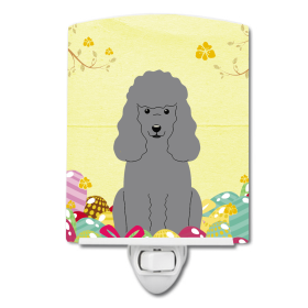 E Styles Ceramic Night Light (Color: Poodle - Silver, size: 4 x 6)