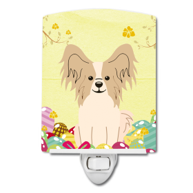 E Styles Ceramic Night Light (Color: Papillon - Sable and White, size: 4 x 6)