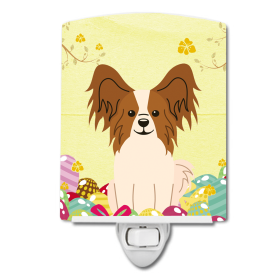 E Styles Ceramic Night Light (Color: Papillon - Red and White, size: 4 x 6)