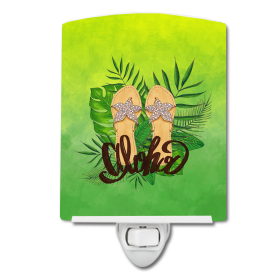 A Styles Ceramic Night Light (Color: Summer - Aloha Flip Flops, size: 4 x 6)