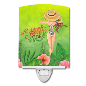 S Styles Ceramic Night Light (Color: Summer - Summer Time Lady in Swimsuit, size: 4 x 6)