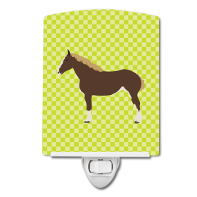P Styles Ceramic Night Light (Color: Horse - Percheron Horse, size: 4 x 6)