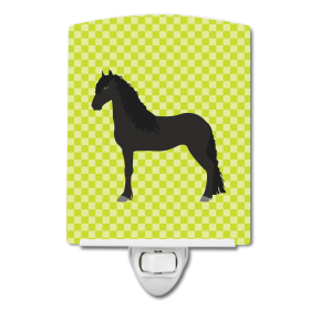 F Styles Ceramic Night Light (Color: Horse - Friesian Horse, size: 4 x 6)