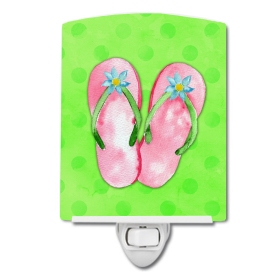 P Styles Ceramic Night Light (Color: Pink Flip Flops, size: 4 x 6)