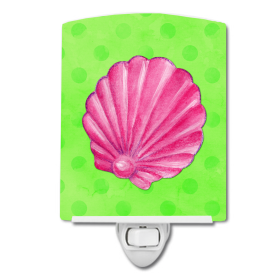 P Styles Ceramic Night Light (Color: Pink Sea Shell, size: 4 x 6)