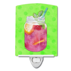 M Styles Ceramic Night Light (Color: Mason Jar Cocktail, size: 4 x 6)