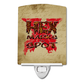 H Styles Ceramic Night Light (Color: Hex marks the spot Halloween, size: 4 x 6)