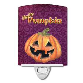 H Styles Ceramic Night Light (Color: Hello Pumpkin Halloween, size: 4 x 6)