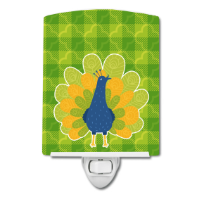 P Styles Ceramic Night Light (Color: Peacocks, size: 4 x 6)