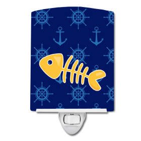 F Styles Ceramic Night Light (Color: Bones Ceramic, size: 4 x 6)