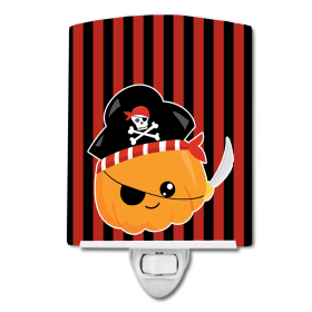H Styles Ceramic Night Light (Color: Pumpkin Pirate, size: 4 x 6)