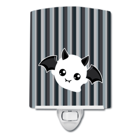 H Styles Ceramic Night Light (Color: Ghost Bat, size: 4 x 6)