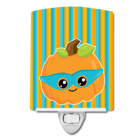 H Styles Ceramic Night Light (Color: Pumpkin Superhero, size: 4 x 6)