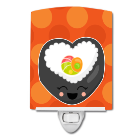 H Styles Ceramic Night Light (Color: Sushi Roll, size: 4 x 6)