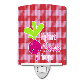 M Styles Ceramic Night Light (Color: Beets, size: 4 x 6)